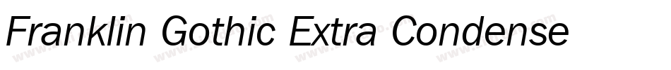 Franklin Gothic Extra Condensed BT字体转换